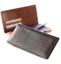 Leather Check Book Wallet